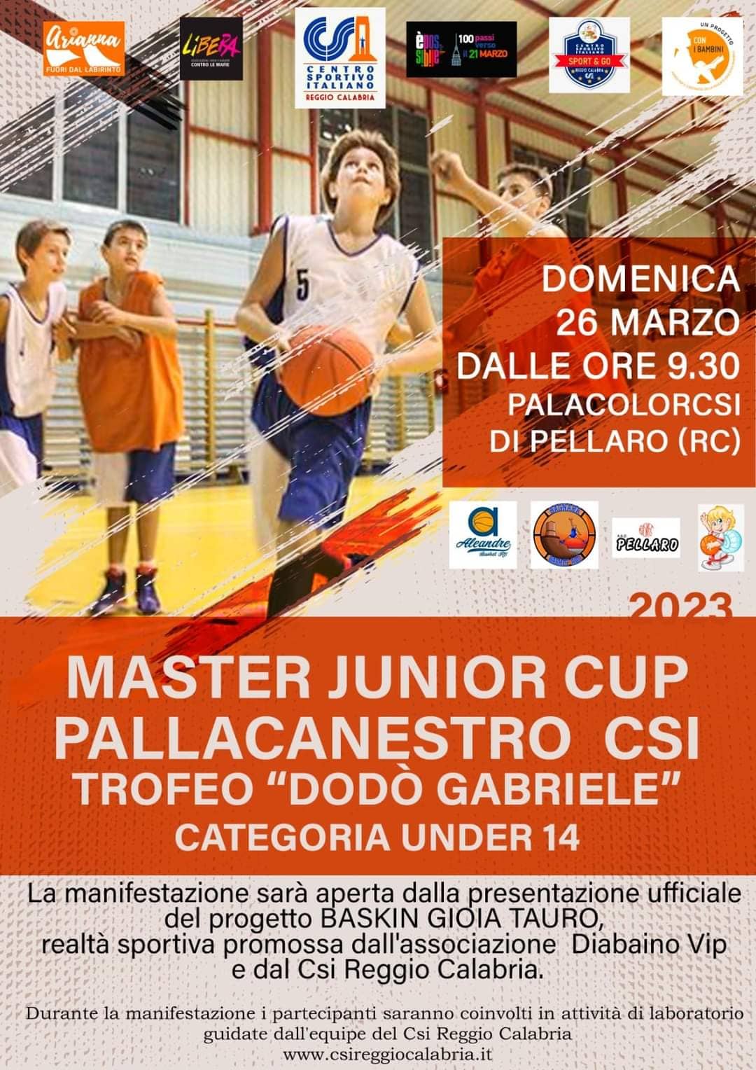 Torneo di Pallacanestro Giovanile Trofeo “DODO’ GABRIELE 20.23”.