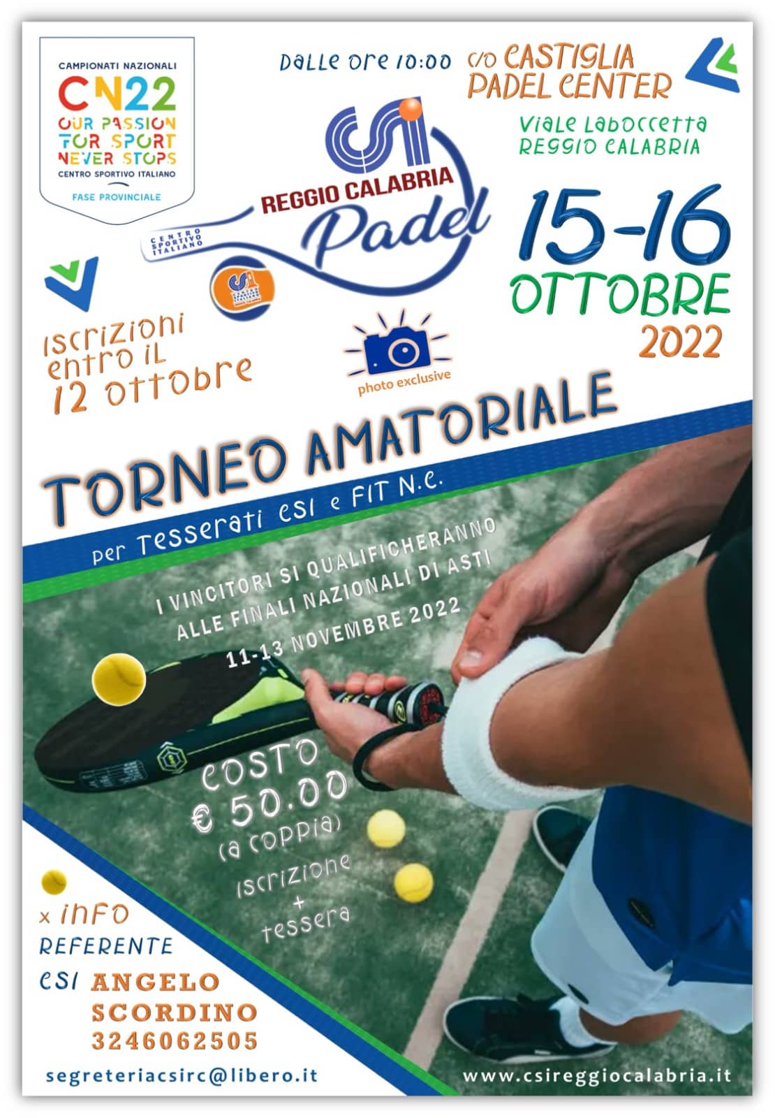 Torneo Amatoriale Padel CSI