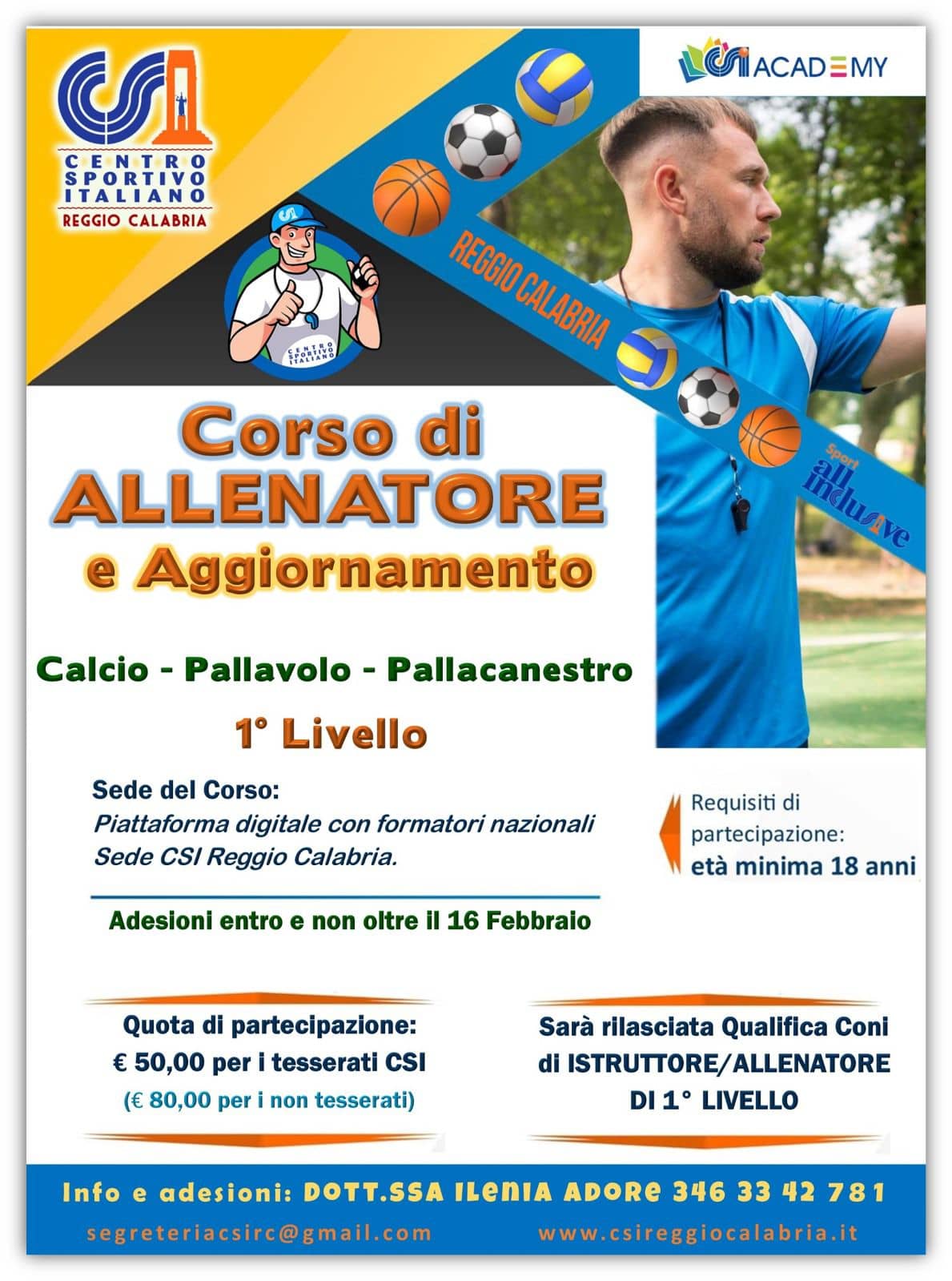 SI PARTE CON IL CORSO PER ALLENATORI!