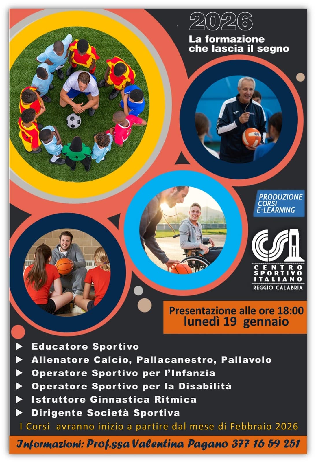 #VitaCsi 🟧🟦 MANIFESTO FORMATIVO 2026! Pubblicato l’elenco dei CORSI di FORMAZIONE promossi dal Csi Reggio Calabria ! Scadenza 10 Febbraio. Sotto i link per l’adesione!